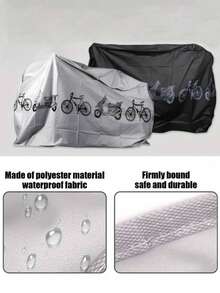 1 Pieza Funda De Bicicleta Impermeable Para Moto Contra Polvo Lluvia Protection Accessrios Ciclismo - Gris Claro - Ver 10