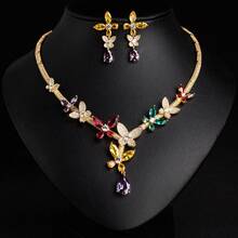 3pcs/Set Women's Fashion Jewelry Set, Jewelry Set, Accessories, Accessory Set, Diamond Necklace, Pendant, Jewelry, Necklace, Earrings, Jewelry Set, Women's Jewelry, Wedding, Wedding Accessories, Suitable For Women/Bride/Bridesmaid/Holiday/Party/Wedding/Banquet Wear, Gift - Jewelry Set - View 15