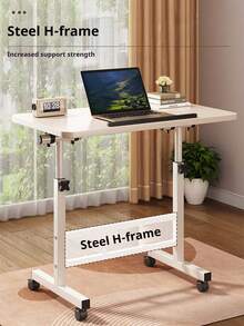 Super life 家用和办公家具：移动式高度可调节办公桌、多功能床头柜、简易学生桌、卧室和宿舍小型学习桌、带轮便携式移动桌、笔记本电脑桌、学习桌、桌面工作站。 - 彩色 - 查看 7