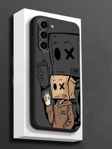 1pc Coffee Cup Shaped Anti-Drop Anti-Slip Black Phone Case Compatible With IPhone 17/17 Air/17 Pro/17 Pro Max, Honor, Redmi, Galaxy A04e/A05s/A13/A14/A15/A34/A35/A50/A52/A53/A54/S21/S22/S23/S24/S25/S25Ultra, 6A/7A/8A, 12T/13T/14T - Negro - Ver 2