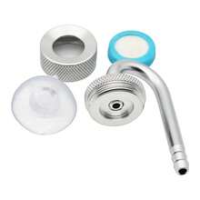 Aquarium CO2 Diffuser Fish Tank Bubble Atomizer Reactor Generator Solenoid Regulator CO2 System Atomizer For Plant With Suction Cup Silver Color - Diffuser - View 6