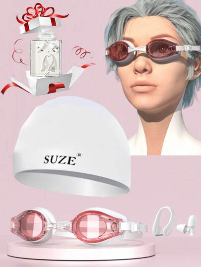 Goggles De Natación Set Gafas Gorra A Prueba De Fugas Niebla,Gafas de natación de natación Clip de oreja Clip de nariz Set,kit de natacion mujer,kit natacion hombre