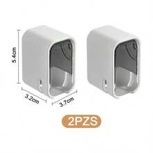 Portacepillos de Dientes, 2 Piezas Porta Cepillo de Dientes para Bao Pared con Funda Impermeable, Estructura de Ventilacin, Sin Perforacin, Organizador de Cepillos de Dientes, Para Bao, Dormitorio - Gris + Gris - Ver 7