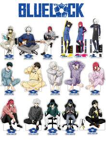 1 pieza Llavero de anime Bluelock, llavero acrílico de música Isagi, llavero de anime Nagi, correa para móvil Bachira, llavero de coche, dije de mochila escolar Chigiri, accesorio lindo para bolso, accesorios de coche, letra de 15 cm