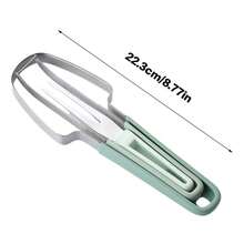 Stainless Steel Watermelon Fork Slicer Cutter For Camping Kitchen Gadgets Watermelon Popsicle Cutter - Green - View 3