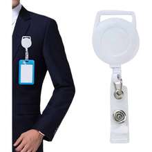 Pinza retrctil para porta credencial, Clip de carrete para de nombre de identificacin para enfermera - Clip de soporte de tarjeta de identificacin para enfermeras, trabajadores, soporte de tarjeta e - Blanco - Ver 9