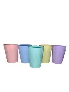 30 VASOS COLORES PASTEL PLASTICO REUTILIZABLE RESISTENTES A FRIO Y CALIENTE - azul, verde, rosa, morado, amarillo - Ver 3