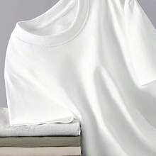 Men's 100% Cotton T-Shirt With Minimalist Print. Lightweight Shirt With A Regular Fit Suitable For All Seasons. - 白色 - 查看 4