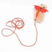 Ham reglabil cu aripi de diavol pentru hamsteri, veverițe, hamsteri aurii, planori de zahăr, porcușori de Guineea, iepuri, ideal pentru plimbări în aer liber, articole pentru animale de companie, echipamente pentru animale mici, zgărzi pentru animale mici și activități de exterior, zgardă de tracțiune pentru animale mici, hamster, cușcă pentru hamsteri - Multicolor - Vizualizare 5