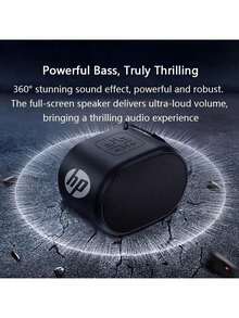 HP S01 Portable Bluetooth Speaker: Stereo Surround Sound, Stable Wireless Connection, Lightweight And Stylish Design, Ideal For Parties And Outdoor Music Sessions (Black) - Black - View 4