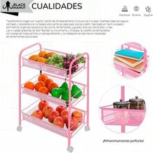 Office Furniture SetKITUL Carro de Almacenamiento Organizador Multiusos con 3 Niveles Carro de Almacenamiento para baño Carrito de Cocina Estante Organizador con Ruedas para Cocina Sala de Estar Oficina Plateado - como en la foto - Ver 6