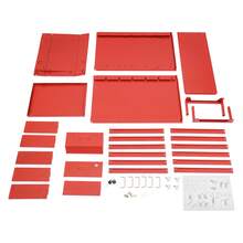 6 Drawer Vertical File Cabinet With Lock, Under Desk Office Storage Cabinet With Wheels, Mobile Desk Drawers For Home Office, Home File Cabinet, Spraying, Cold-Rolled Steel (Black/Blue/Green/Beige/Red/Purple) - 紅色 - 查看 8