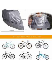1 Pieza Funda De Bicicleta Impermeable Para Moto Contra Polvo Lluvia Protection Accessrios Ciclismo - Gris Claro - Ver 6