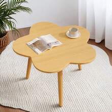 1pc Flower Shaped Small Coffee Table, Minimalist & Cute Living Room Side Table, Bedroom Nightstand - Multicolor - View 2