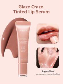 Laneige Glaze Craze Tinted Lip Serum 12g, Donut Silicone Brush Tip, Hydrating & Translucent, Plumping & Nourishing,Nude-Like Low-Saturation Glass Lips Effect, Korean Makeup Finish - Sugar Glaze - View 1