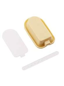 1pc Homemade Ice Cream Silicone Popsicle Mold, Green, Pink, Yellow, Blue, Mini Long With Lid Ice Cream Mold, Ice Cream Mold, Homemade Ice Lolly Ice Tray