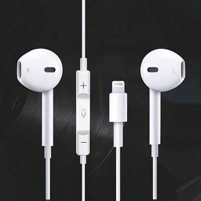 Écouteurs filaires EarPods avec télécommande et microphone, compatibles avec 14/13/12/11/XR/XS/X/8/7/SE/Pro/Pro Max, prend en charge les appels mains libres, le contrôle des pistes et le microphone intégré