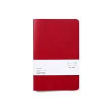 Cuaderno A5 tapa blanda de piel sinttica, para sketchbook, dibujar, escribir, notas, diario. Cosido. HECHO A MANO. Azul, Puntos - Rojo + Lisas - Ver 1