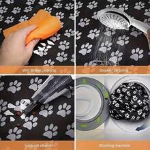 1pc 105x155cm/41.3x61in Oxford Cloth Pet Car Trunk Mat - Waterproof Washable Dog/Cat Pad, Paw Print/Solid Black, SUV/Sedan Trunk Protector, Anti-Dirty Anti-Scratch - Multicolor - View 9