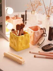 5 chiếc hộp đựng bút hình pho mát, hộp đựng bút bằng gốm hình pho mát, hộp đựng bút để bàn dễ thương, hộp đựng cốc, hộp đựng cọ trang điểm, hộp đựng văn phòng phẩm. - Nhiều màu - Xem 6