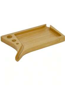 1pc Minimalist Bamboo Cigarette Tray, Compact & Portable, Can Hold Hand-Rolled Cigarettes, Multi-Functional Design, Concave Angle, Suitable For Home, Office, Balcony, Garden, Smoking Accessory - Multicolor - View 12