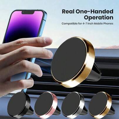 1 st magnetisk bilhållare, magnetisk adsorberande bilnavigationsfäste lämplig för iPhone, Android-telefoner, passar bilens centralkonsol, utmärkt present till födelsedagar, familj, vänner