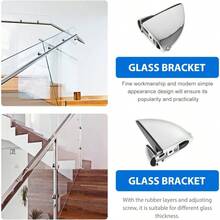 XISH Hemobllo Soporte De Clip Para Vidrio Ajustable De Aleación De Zinc Para Espejos Y Estantes De Vidrio Clips De Boca De Resistentes Para Baño Hogar Y Exhibidores - 10x8x4cm - Ver 5