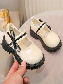 春季新款婴儿鞋，女童公主时尚软底鞋，时尚小皮鞋，幼儿软底婴儿鞋 - 米色 - 查看 1