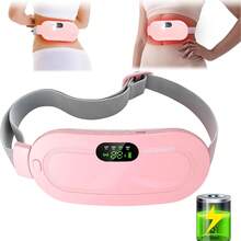 Rechargeable Portable Uterus Warmer Belt, Heating Pad With Vibration Massage For Menstrual Cramps Relief, Women's Period Gift - Pink - View 8