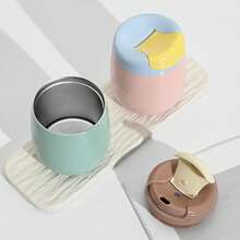 1 Pc,300ml Portable Insulated Coffee Cup With Leak-Proof Seal, Featuring A Stylish Soft-Tone Colour Scheme. Suitable For Office Use, Indoor Settings, Picnics And Outdoor Activities, Ideal For Year-Round Use. - Multicolor - View 3