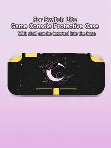 1pc Cloud & Moon Space Pattern Compatible With Switch 2/Switch NS/Switch OLED Game Console Protective Case, New 2nd Gen, Black, TPU Soft Shell, Universal Controller Protective Cover, Switch Accessories, Anti-Drop, Anti-Slip, Scratch-Resistant, Stylish, Ramadan - Multicolor - View 10