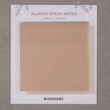 50 hojas de notas adhesivas transparentes pastel, pestaas adhesivas transparentes de 3x 3 pulgadas, banderas de pgina translcidas, marcadores de libros, accesorios para planificador, diario de la Biblia, estudio, oficina, suministros escolares almendra - Almendra - Ver 7