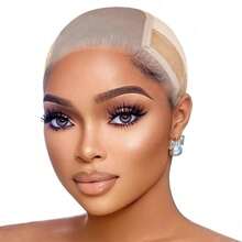 2026 New Adjustable Skin Friendly Lightweight Breathable 4*5 Lace Wig Grip Cap For Keeping Wigs In Place Medium Size Non Slip Cap Let Your Wig Be Glueless For Women Daily Wear Excellent Elastic Design Suitable For All Head Shapes Haircare - Beige - View 6