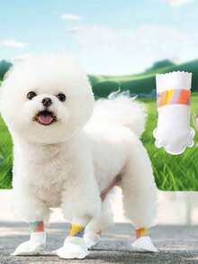 1 Set Pet Outdoor Supplies, Disposable Pet Shoe Covers, Non-Woven Dog Leg Sleeves, Suitable For Outdoor Activities, Waterproof And Non-Slip, Non-Washable Dog Shoes, Pet Shoes - Multicolor - View 9