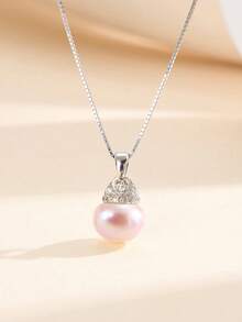 AETOLIA 925纯银项链耳环套装，镶嵌7-9毫米养殖珍珠，优雅公主皇冠设计，适合女性日常佩戴、婚礼、派对/生日礼物