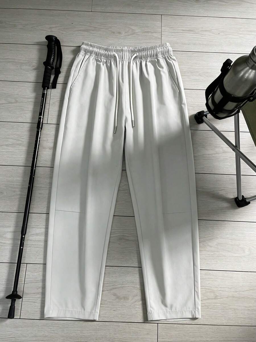 Men's Casual Drawstring Pocket Pants, Suitable For Hiking, Cycling And Outdoor Activities, Great Gift For Boyfriend, Spring/Summer