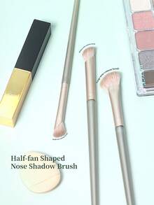 3Pcs Nose Contour Brush Detail Brush For Contouring And Highlighting Soft Bristles For Precise Application For Beginners And Professionals Versatile For Daily And Special Occasion Use - Champagne - View 6