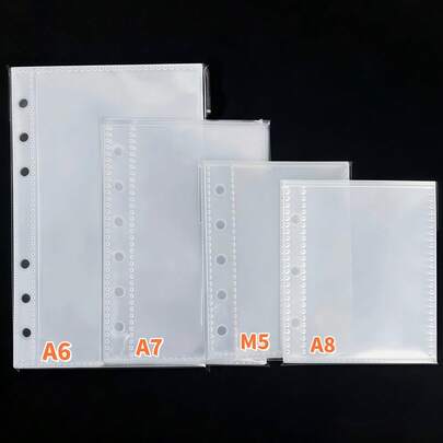  10/20/30枚入り M5/A6/A7/A8 透明リフィル、YOUCHENGYOUPING プラスチック保護カバー、ポータブルステッカーブック、リーフレットフォルダー、アルバムリーフレット交換芯、高品質PPマテリアル、酸・PVC不使用、収納、高透明度、K-Popフォトカード、写真、書類、紙幣、小銭、ジュエリー、その他小物の保管に使用可能