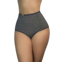 kit 2 Cintas Suplex Alta Compressão Feminina Modeladora Confortável e Discreta - Cinza Claro - Visão 5