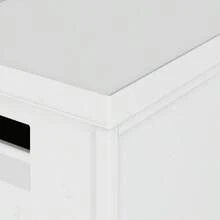 Collapsible Stackable Storage Bins With Lids, 2 - Pack, Plastic Storage Boxes Documents, Clothes, And Toys - Space - Saving Portable Organizer Home And Office, RTA - SBX200 - trắng - Xem 8