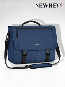 NEWHEY 15.6英寸防水笔记本电脑包，休闲男士斜挎包，大容量大学电脑包，办公公文包，时尚单肩手提包，笔记本电脑包，钱包和收纳包