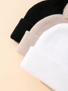 3 chiếc mũ len có quả bông cho bé, mũ len mùa đông có quả bông, mũ mùa đông bằng acrylic unisex có vành, đồ trang trí tiệc cho bé, quà tặng năm mới. - Nhiều màu - Xem 11