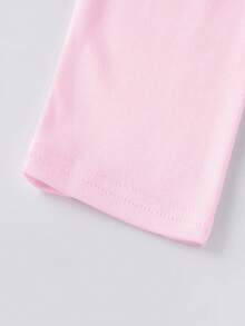 Womens Off The Shoulder Tops Casual Slim Fit Stylish Solid Color Long Sleeve T-Shirt For Fall - Pink - View 4