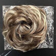 金色凌乱发髻假发片，波浪卷发发圈，合成发髻马尾辫接发，厚实盘发假发片，女士 - 彩色 - 查看 10