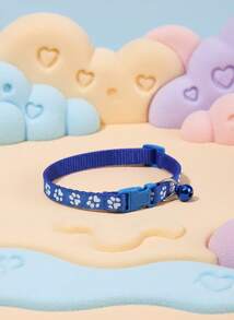 PETSIN 1pc Paw Print Design Pendant For Pet Collar, Suitable For Cats And Small Dogs - Royal Blue - View 4