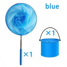 Expandable Fishing Net, Dragonfly Net, Butterfly Net, Fish And Insect Toy, Outdoor Fly Catcher. - 藍色 - 查看 2