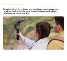 DJI Osmo Mobile 7P Smartphone Gimbal Stabilizer, AI Tracking, Vlog Live Shooting, Anti-Shake, Selfie Stick, Auto Tracking, Gesture Control, Official Standard Configuration - Black - View 6