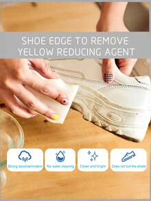 White Shoes Cleaning Liquid, Removes Stains, Whitens Yellowed Shoes, Portable No-Rinse Cleaning Agent