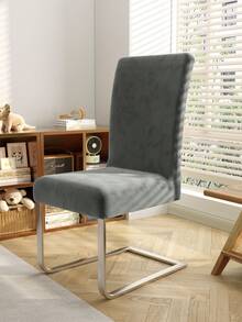 1pc Oversized & Thickened Silver Fox Plush Chair Cover, Dust/Dirt/Scratch Resistant, Fits Living Room, Bedroom, Dining Room - Dark Grey - View 6