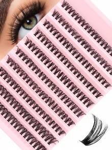 200PCS High Volume False Eyelashes - Fluffy C Curl 10-16mm Mixed Length Eyelash Clusters - Fluffy, Messy, Mink-Like Eyelashes - Dense, Fine False Eyelashes - Essential For Makeup